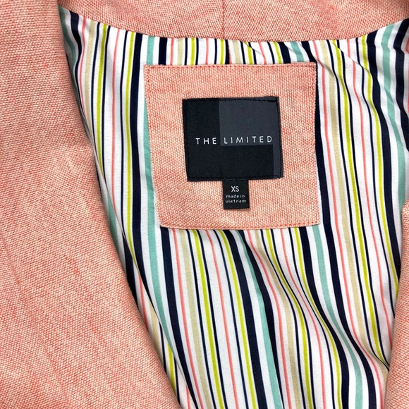 THE LIMITED Peach Pink Heathered Blazer - Picture 2 of 5
